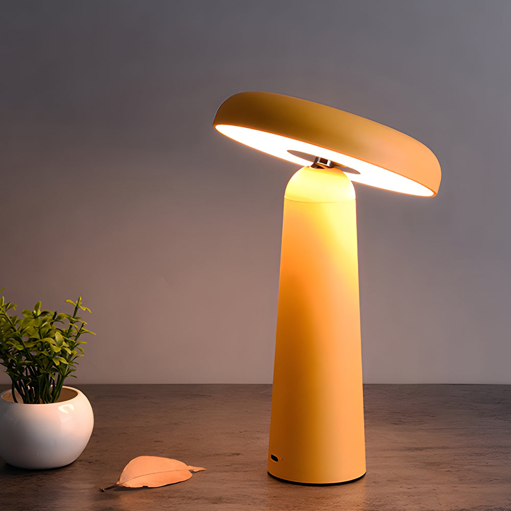 Adjustable Mushroom USB Rechargeable Touch Dimmable Table Lamp - Dazuma
