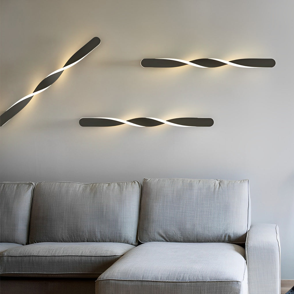 Spiral Long Strip LED 29W Minimalist Ins Wall Lamp Wall Sconce Lighting