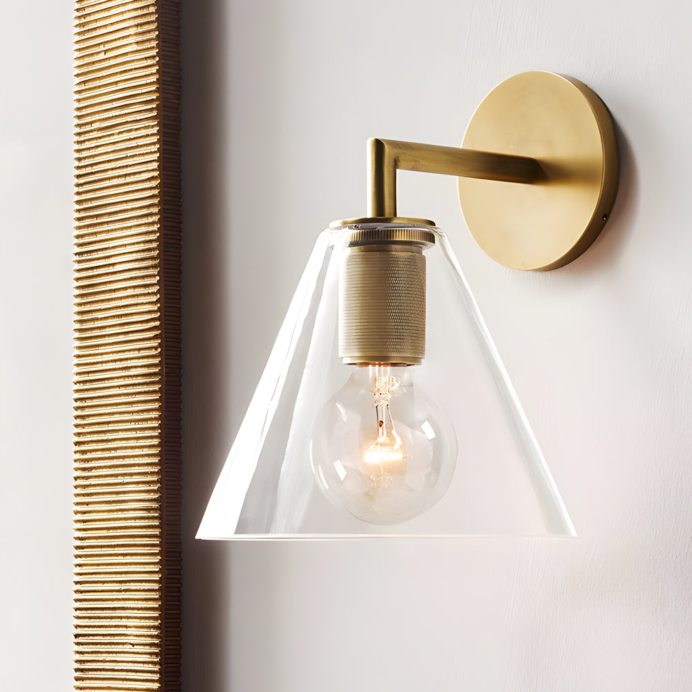 Simple Glass Shade Creative Hardware Minimalist Postmodern Wall Lamp - Dazuma