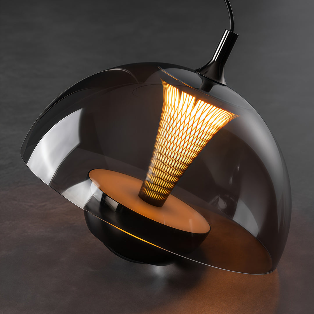 Black Pendant Ceiling Light Italian Bud-Inspired Light