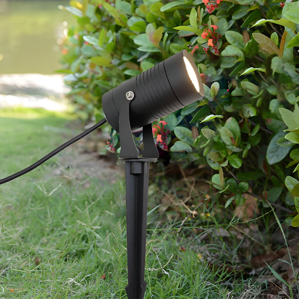 Waterproof LED 10W Black Adjustable Modern Tree Spotlight Outdoor Light