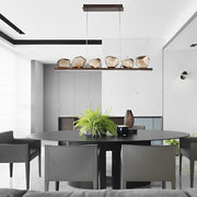 Irregular Glass Shade Stone Creative Cognac Color Modern Chandelier - Dazuma