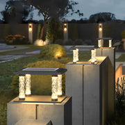 Bubbles Lamppost Square Waterproof LED Modern Solar Post Caps Lights - Dazuma