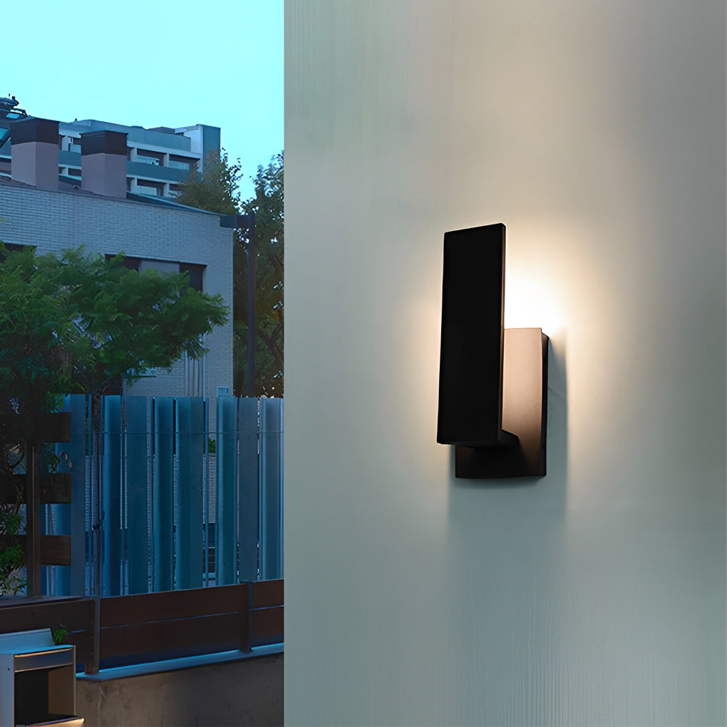 Waterproof Minimalist Aluminum LED Black Modern Outdoor Wall Light - Dazuma