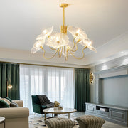 Personalized Flowers Glass Shades Copper Modern Minimalist Chandeliers - Dazuma