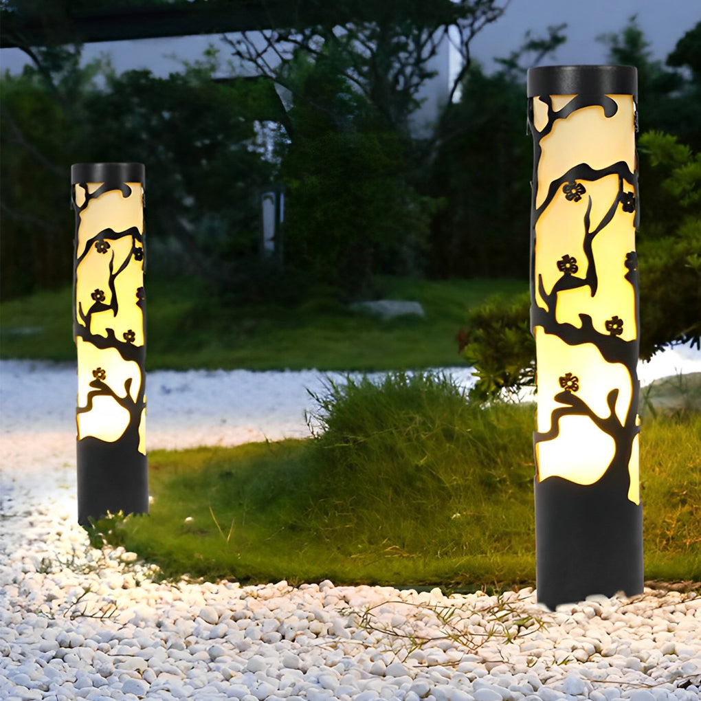 Black Retro Wintersweet Pathway Lights