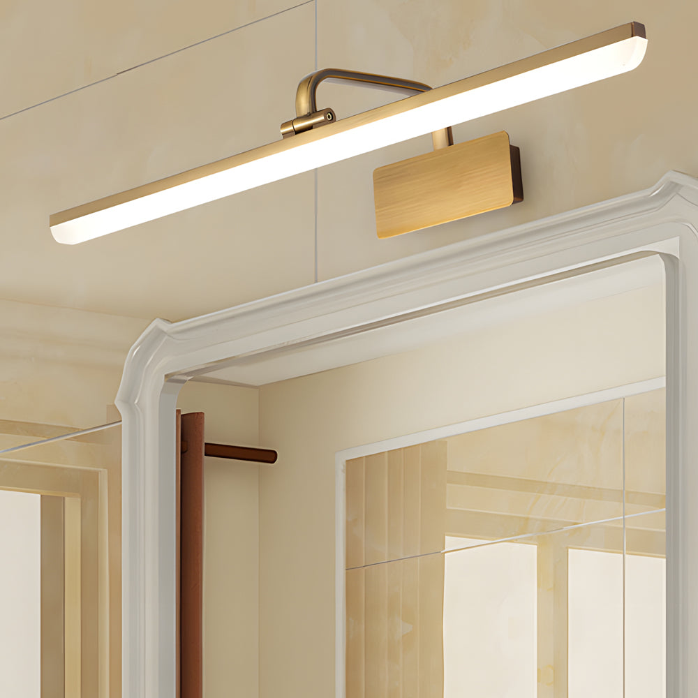 1-Light Adjustable Linear LED Vanity Light with Brass Finish