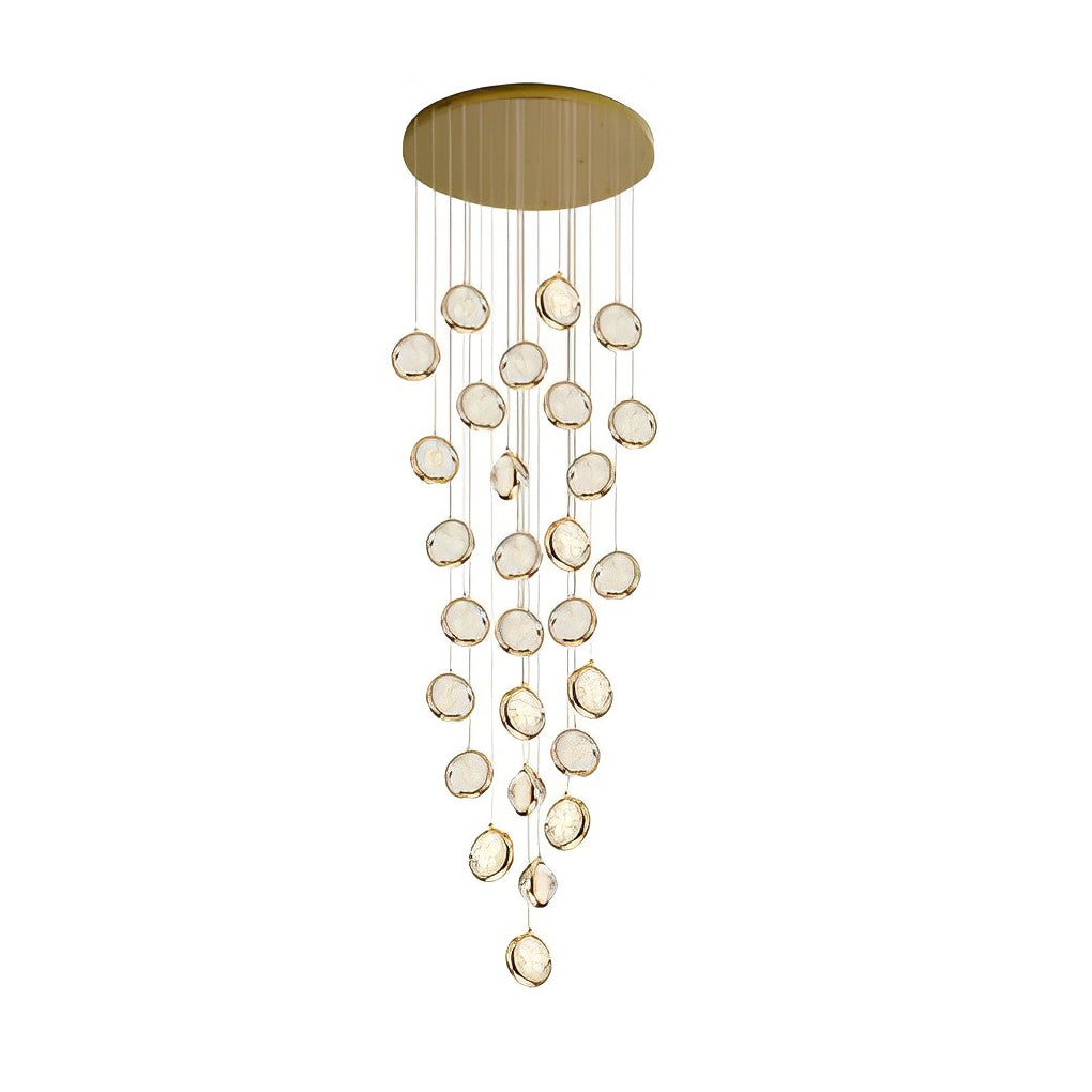 Bubbles Crystal Shade Creative Adjustable Luxury Modern Long Chandelier