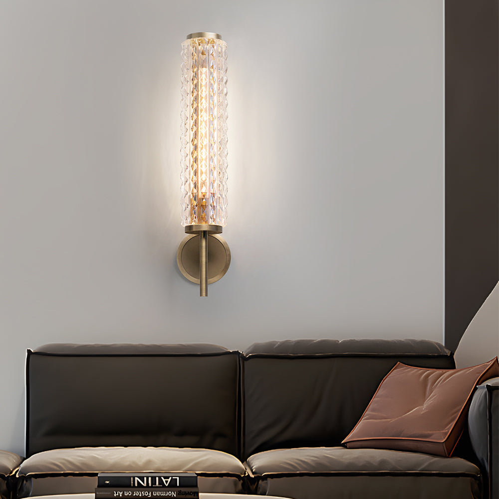 Creative Luxury Glass Copper American-Style Bedroom Wall Lights Indoor