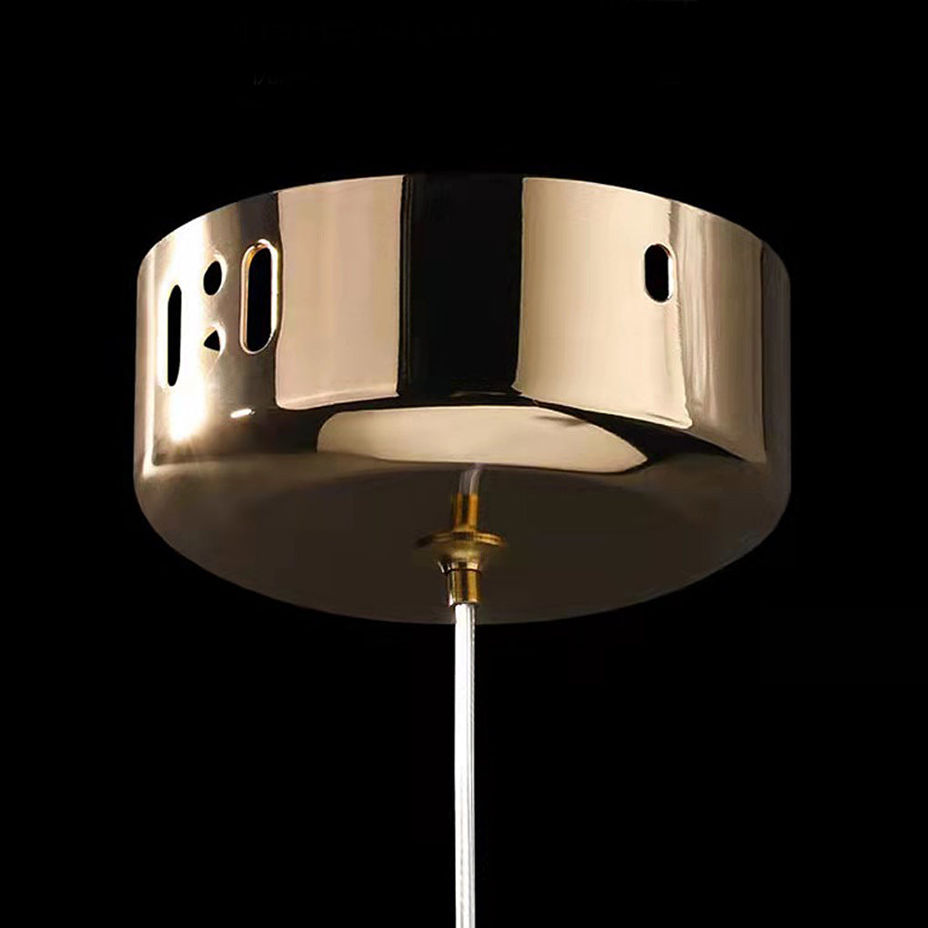 Adjustable Creative Plated Mirror Metal Ball LED Nordic Pendant Lights