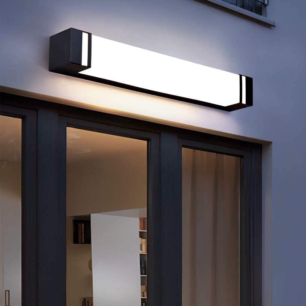 Waterproof Strip LED Black Modern Outdoor Wall Light Fixture Wall Lamp