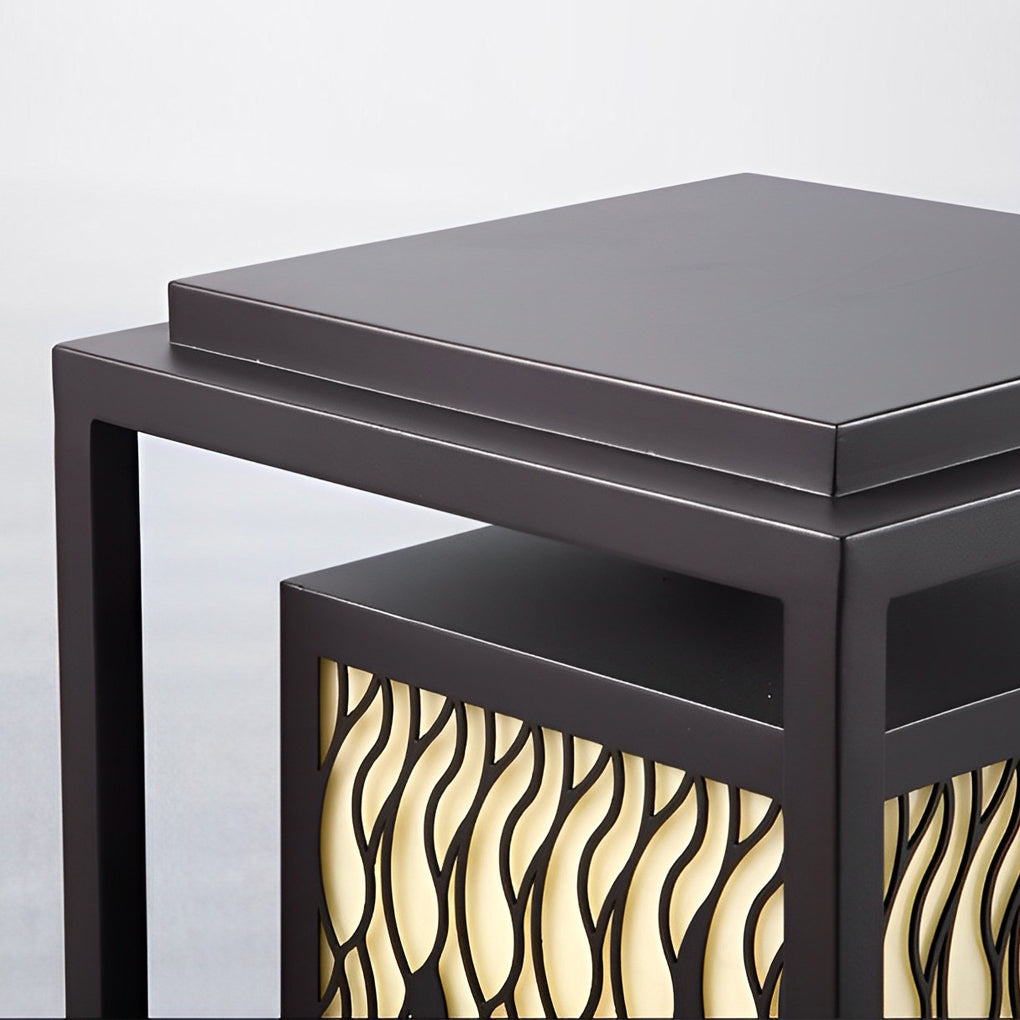 Vintage Black LED Outdoor Landscape Pathway Lights Waterproof Retro Lawn Lamp