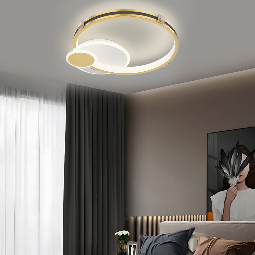 Ring Round Three Step Dimming Creative Modern LED Ceiling Light Fixture