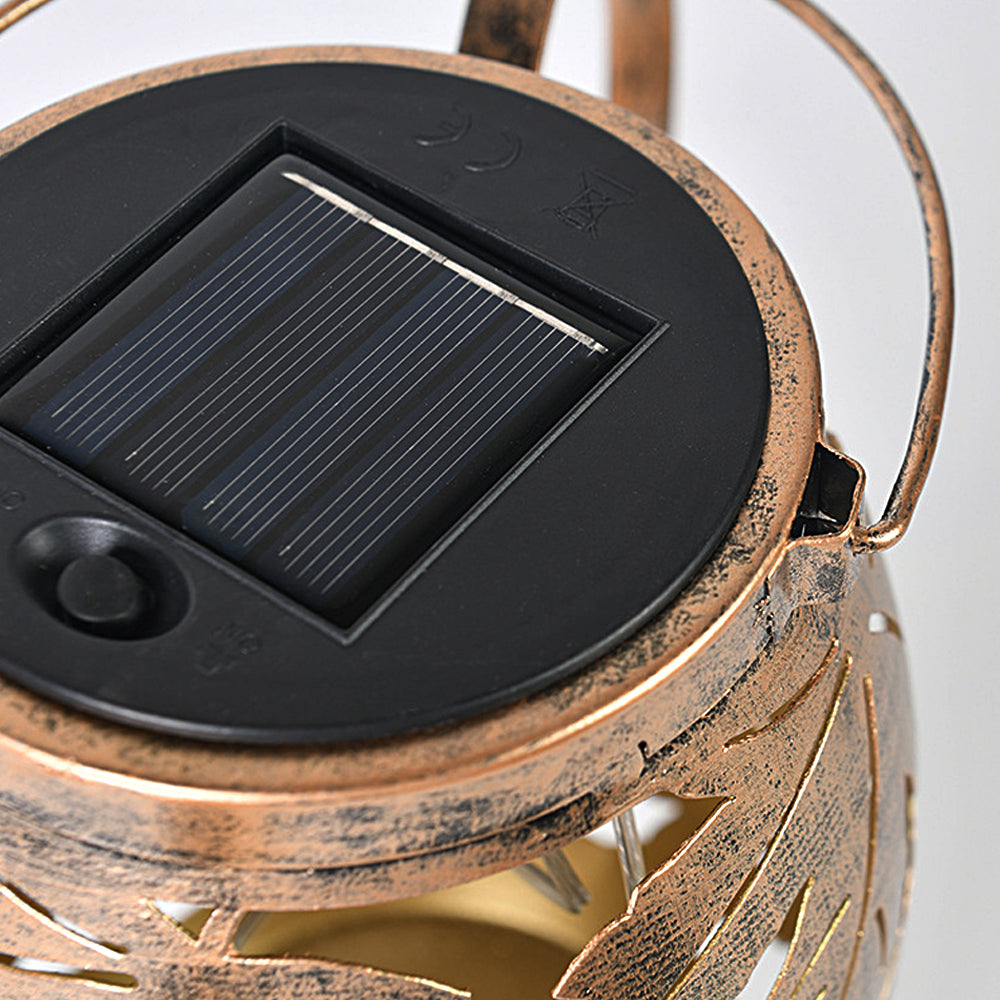 Metal Kettle Shower Watering Can LED String Waterproof Hanging Solar Lanterns