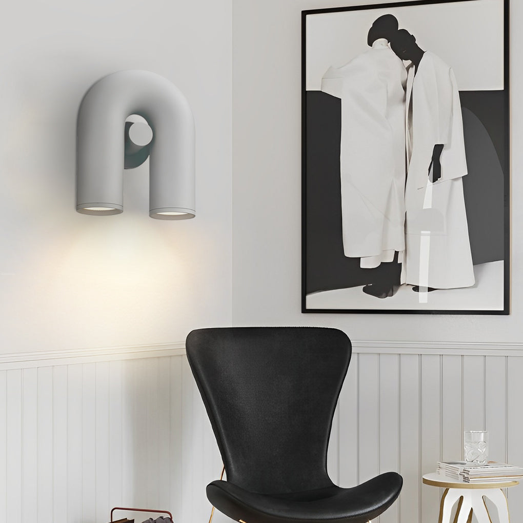 Rotatable U-Shaped Water Pipe LED Nordic Wall Lamp Wall Sconces Lighting - Dazuma