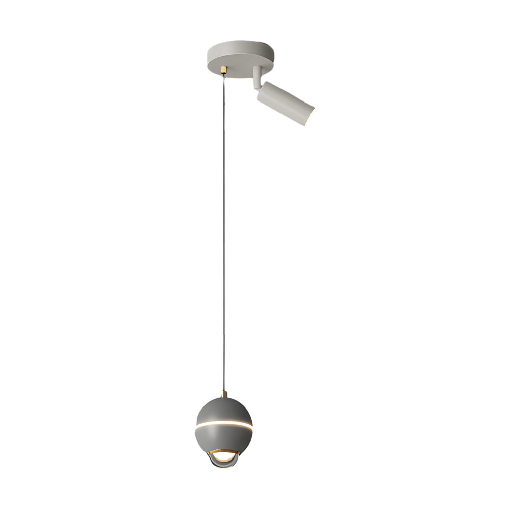 Small Metal Ball 3 Step Dimming LED Modern Pendant Lights with Spotlights