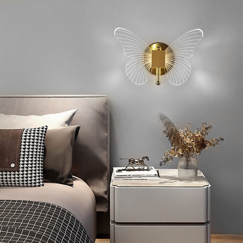 Butterflies Luxury Creative Three Step Dimming Modern LED Wall Lights Fixture