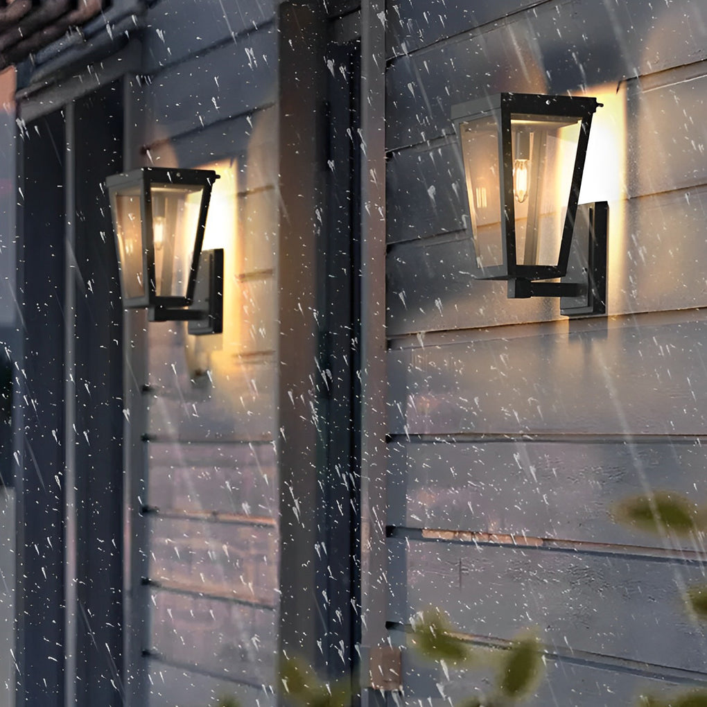 Outdoor Wall Light Rectangle Waterproof LED Dual-Power Light