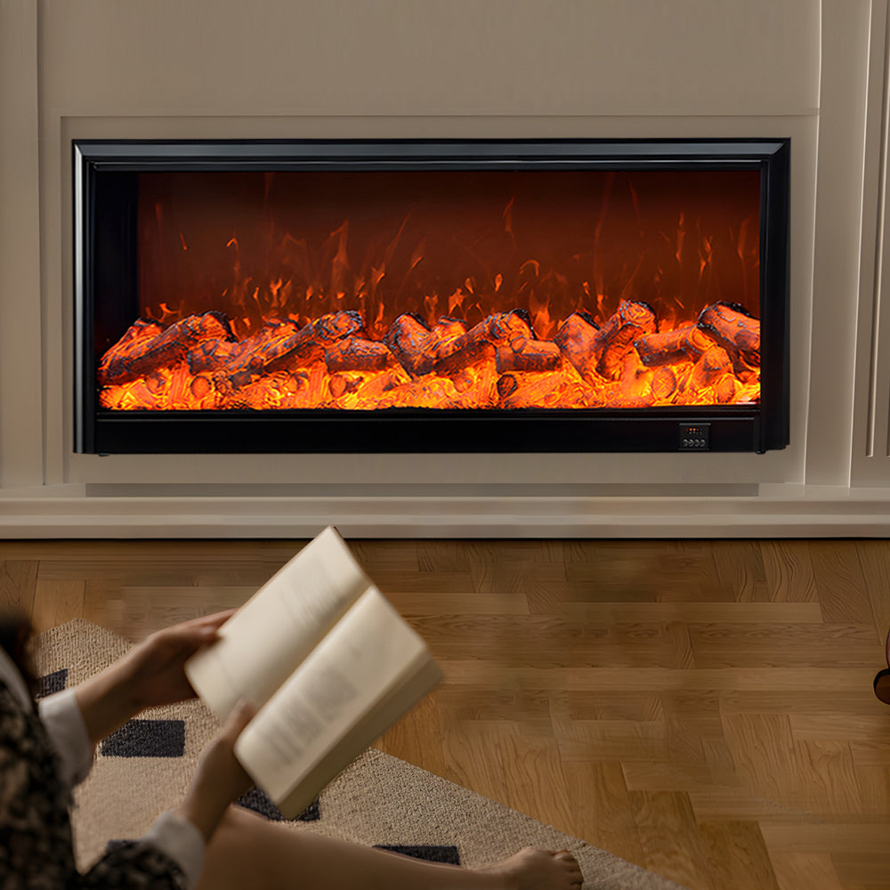 Simulated Firewood Flame Heating Decorative Recessed Fireplace Light - Dazuma