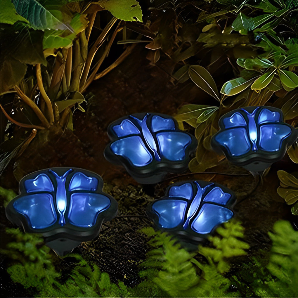 Waterproof 4 Resin Birds Snails Butterflies Ladybugs Solar Garden Lights