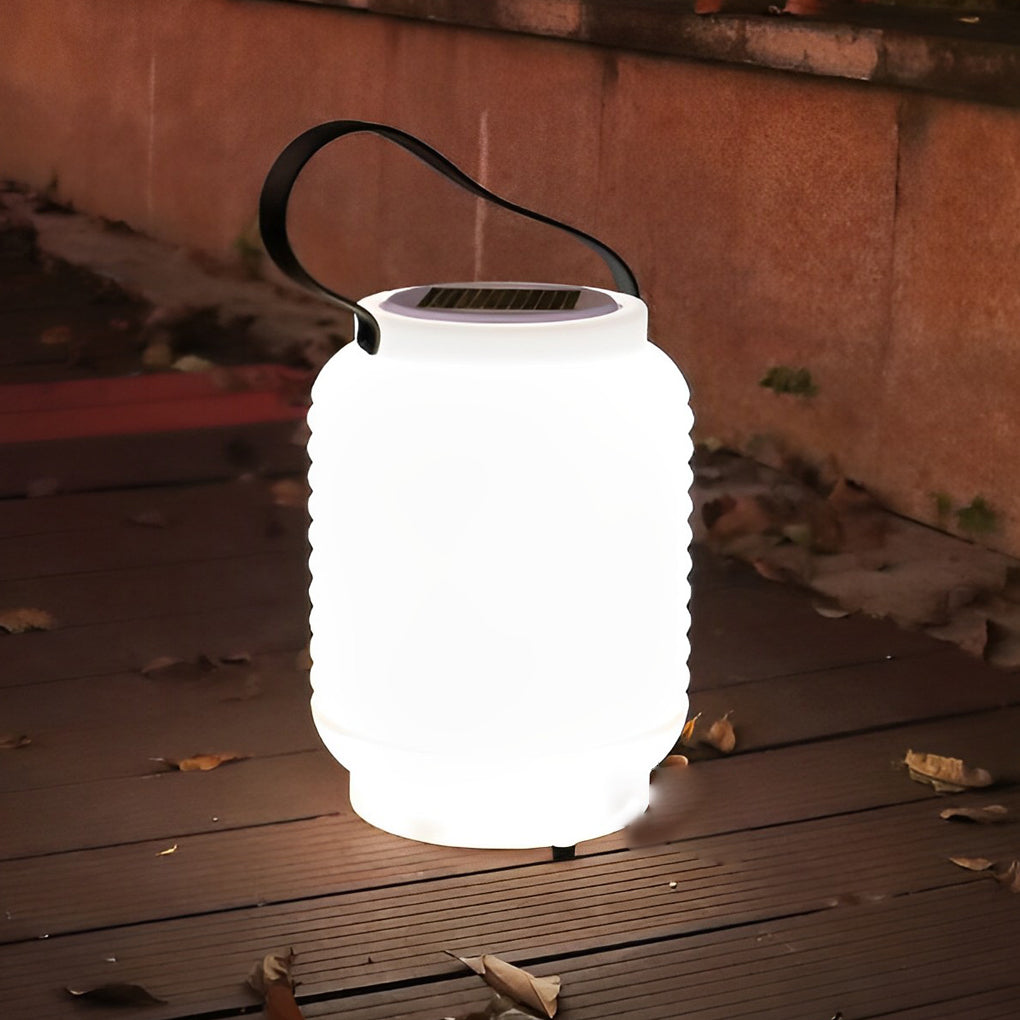 Portable Waterproof Cylinder LED White Solar Camping Lanterns Lights