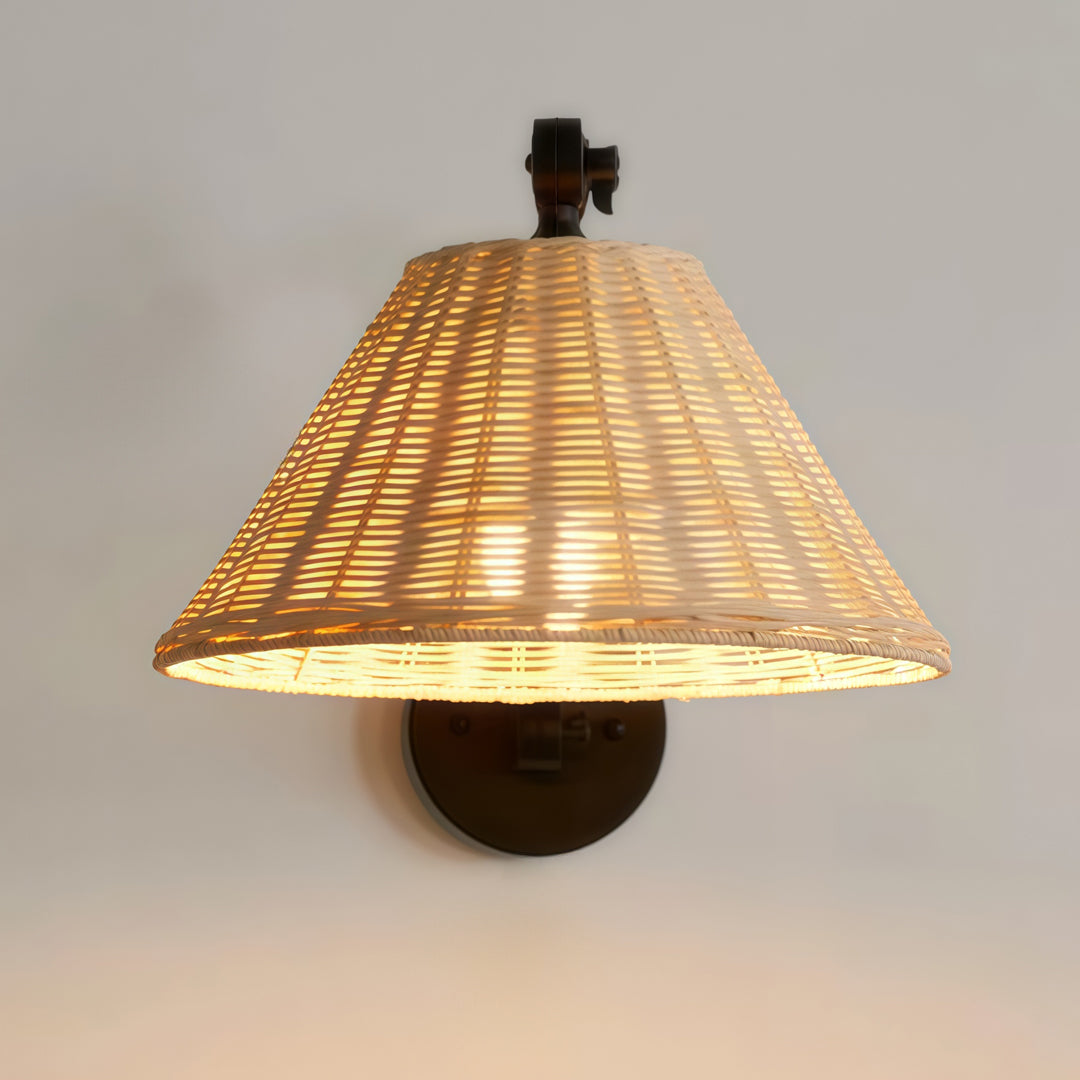 Black Swing Arm Wall Sconce Vintage Wabi-Sabi Wall Light