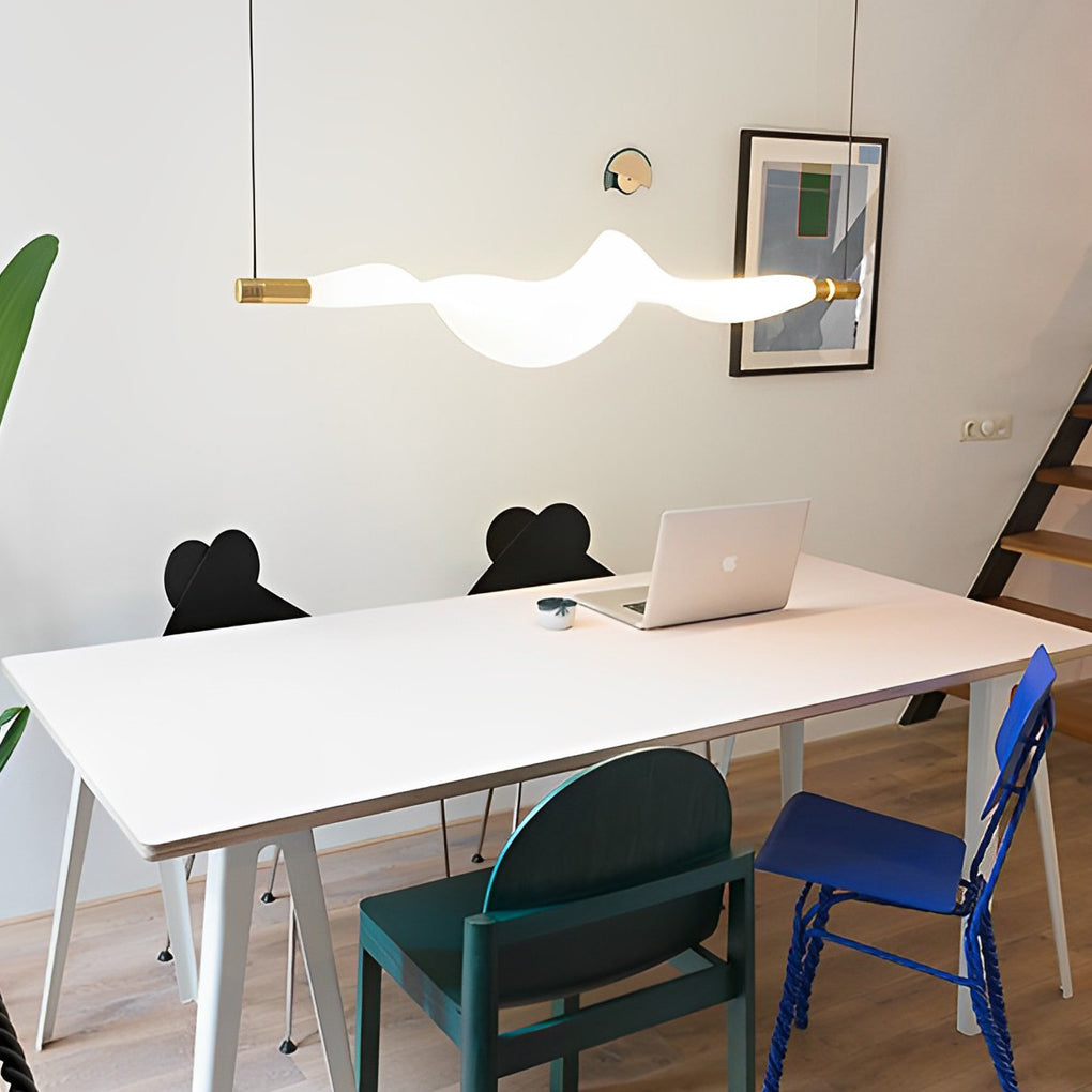 Creative Strip Electroplated Aluminum LED Modern Dining Room Chandelier - Dazuma