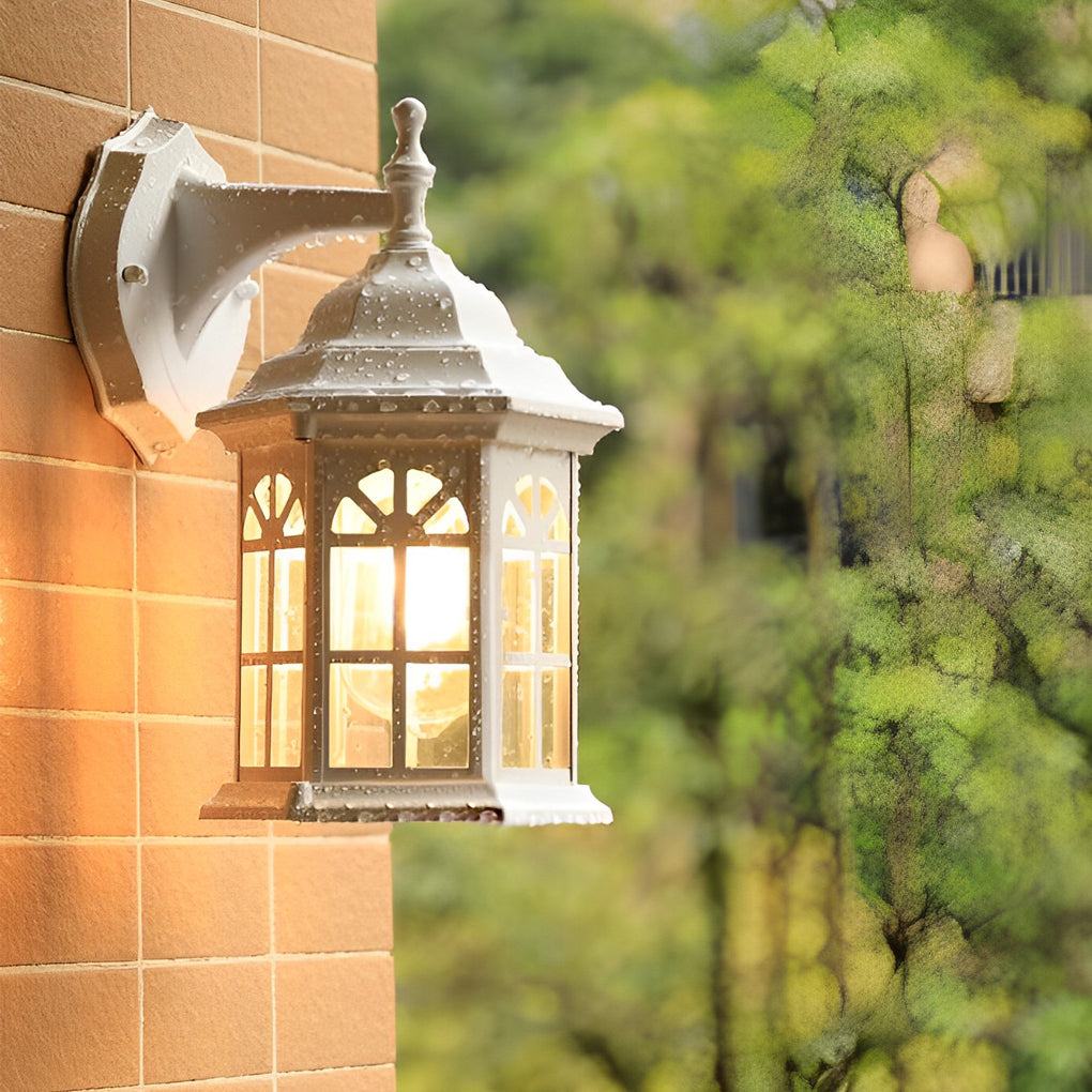 Waterproof Aluminum Alloy Glass LED European Style Outdoor Wall Lights
