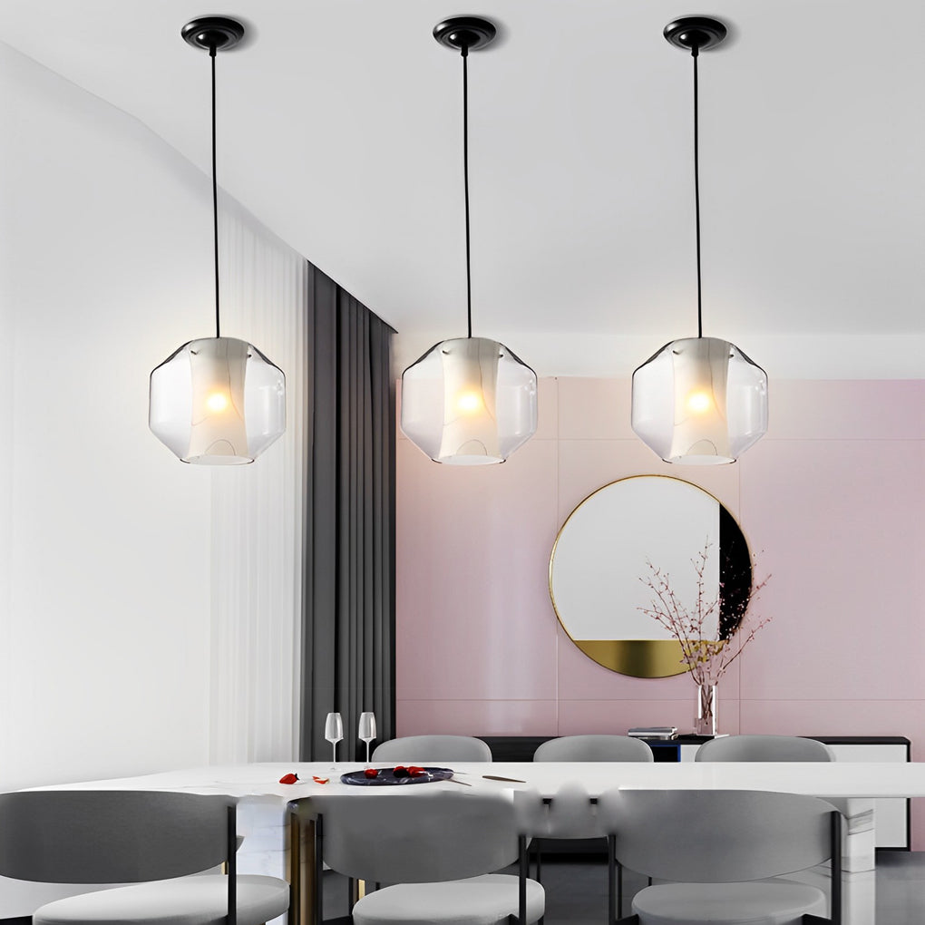 Double Glass Lampshade Creative Metal Post-Modern Pendant Lighting - Dazuma