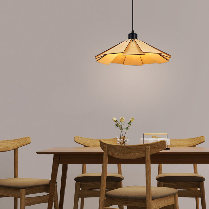 Wood Japanese Wabi-Sabi Retro Nordic Chandelier Dining Room Light Fixture