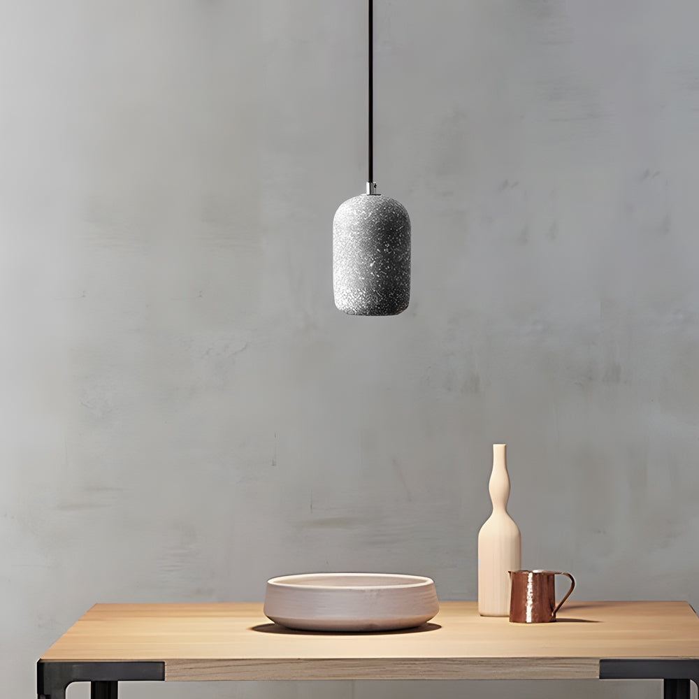 Nordic Cylinder Cement Pendant Light LED Hanging Lamp Kitchen Island Hanging Light for Dining Room