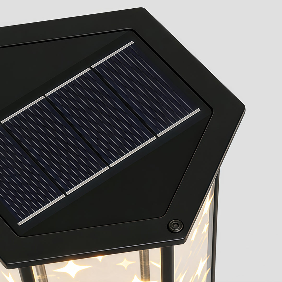 Bollard Solar Light Modern Metal Outdoor Landscape Light