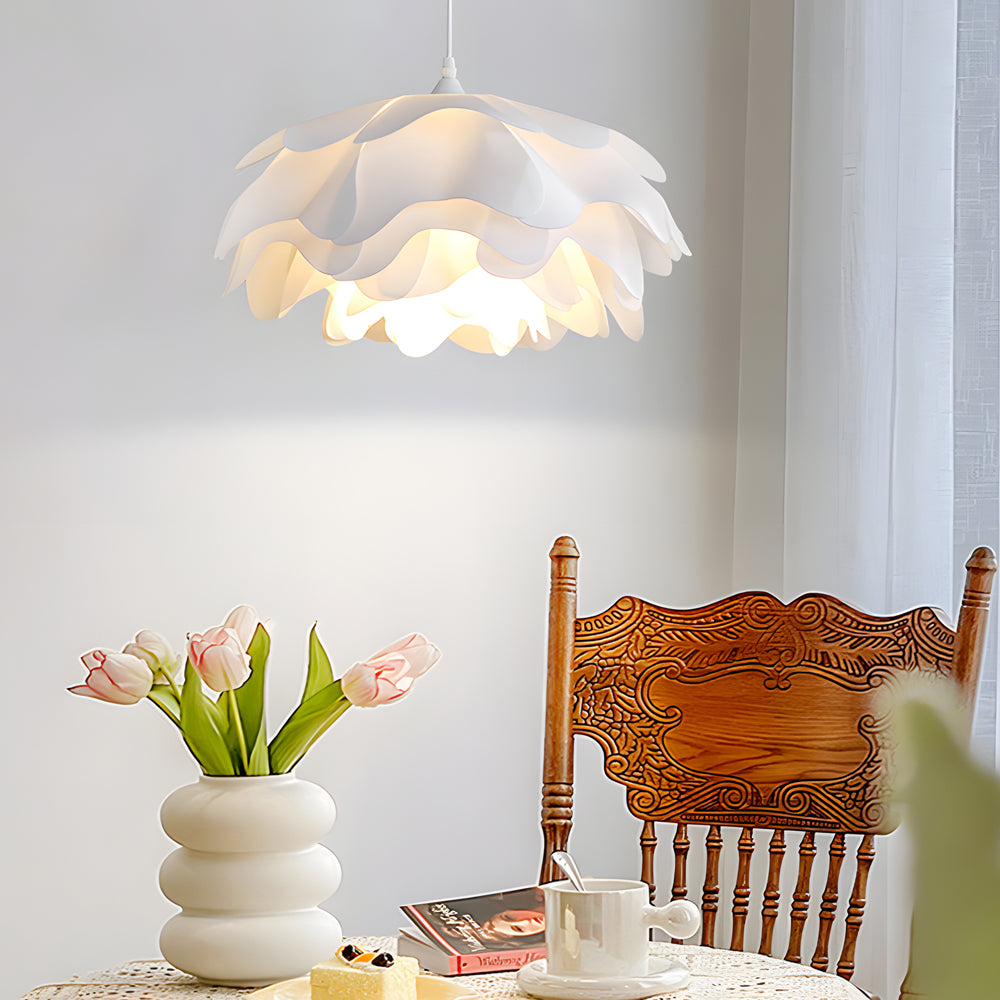 Versatile Acrylic Flower Pendant Lamp: Modern Design, 3-Step Dimming, Adjustable Hanging Cord