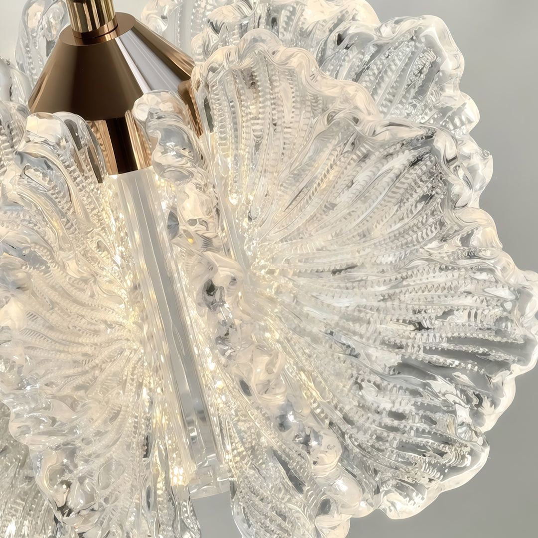 Petal Pendant Light French Cream-Style Adjustable Ceiling Light