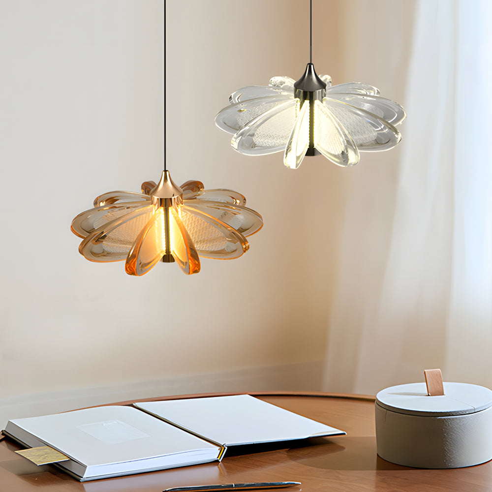 Acrylic Flower Creative Personalized Light Luxury Modern Pendant Lights - Dazuma