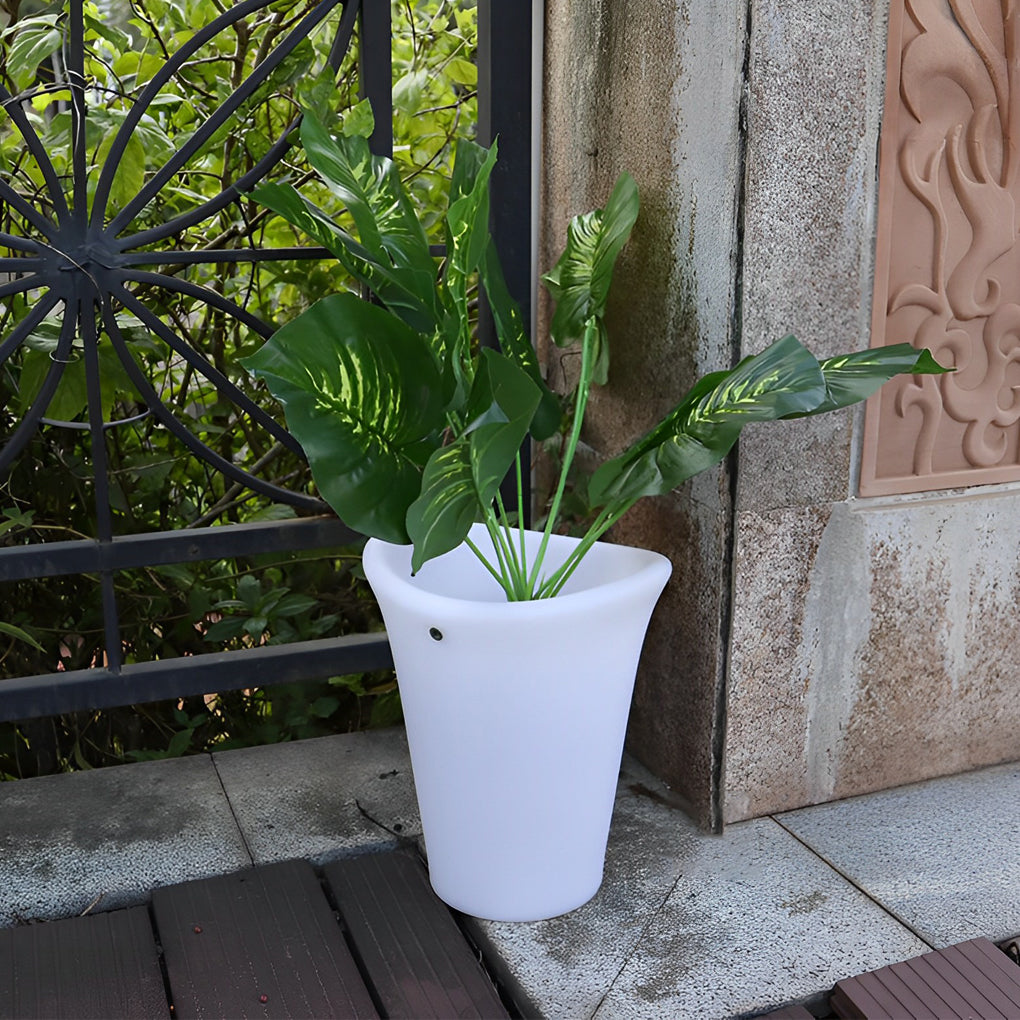 Waterproof Luminous Flowerpot Planter Intelligent Solar Outdoor Lights