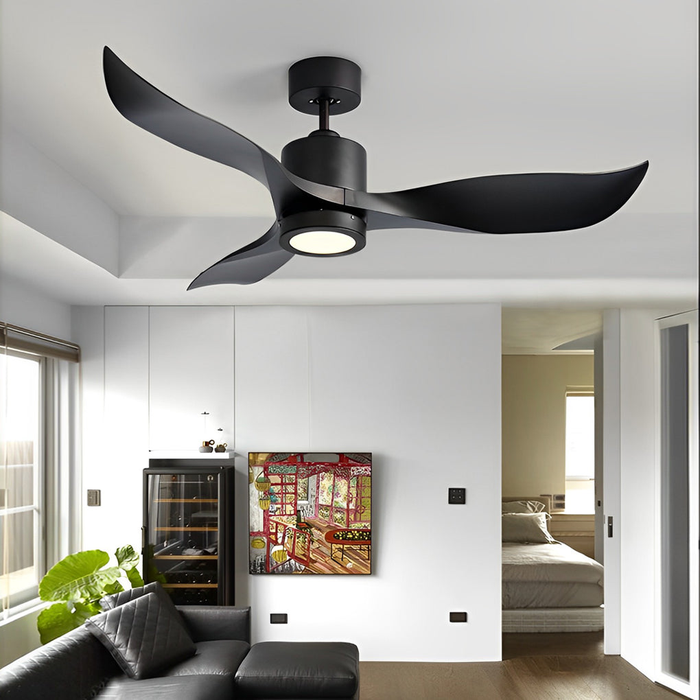 3 Blades Mute Intelligent with Remote LED Nordic Ceiling Fans Lamp - Dazuma
