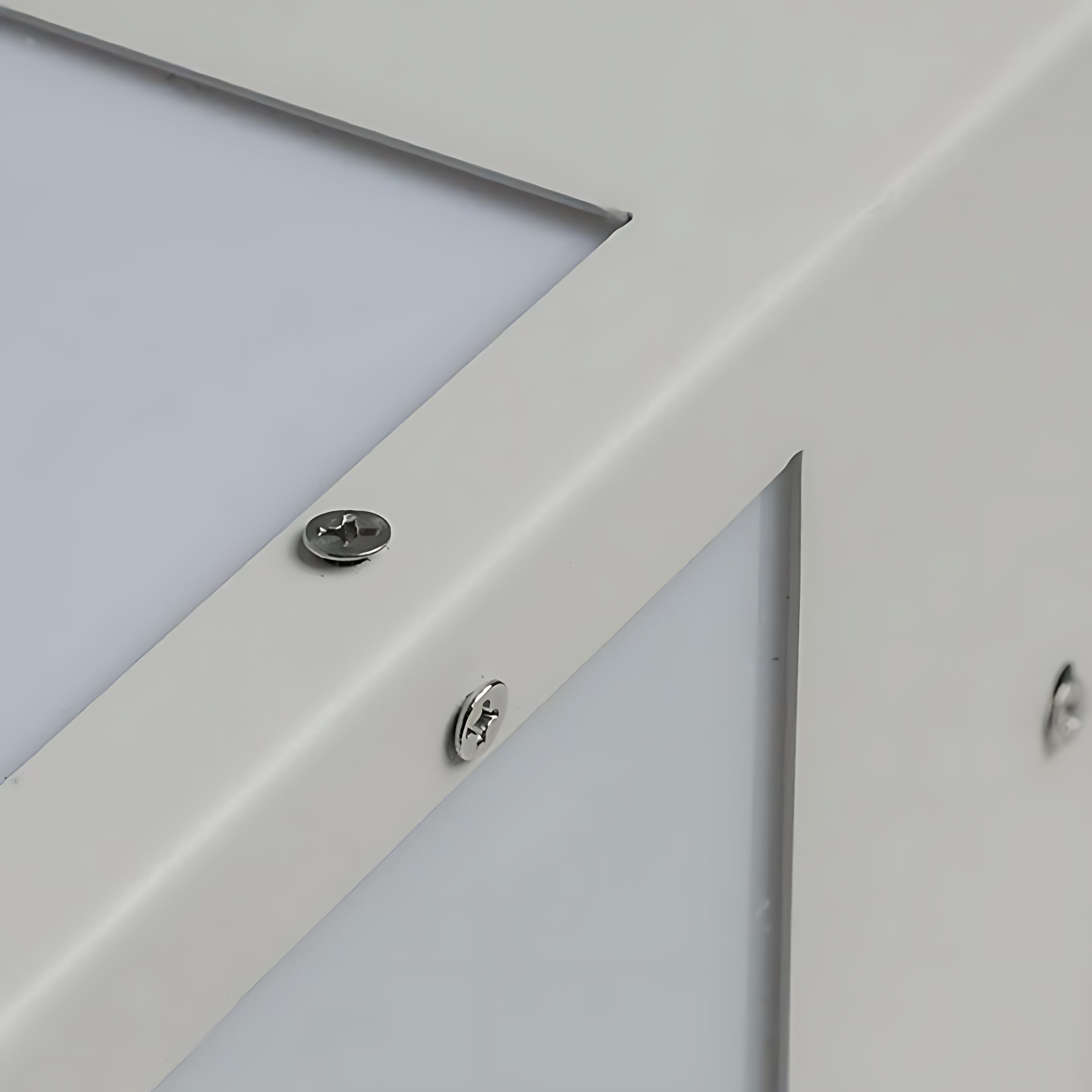 Contemporary triangular lighting fixtures enhancing stylish outdoor lounge area