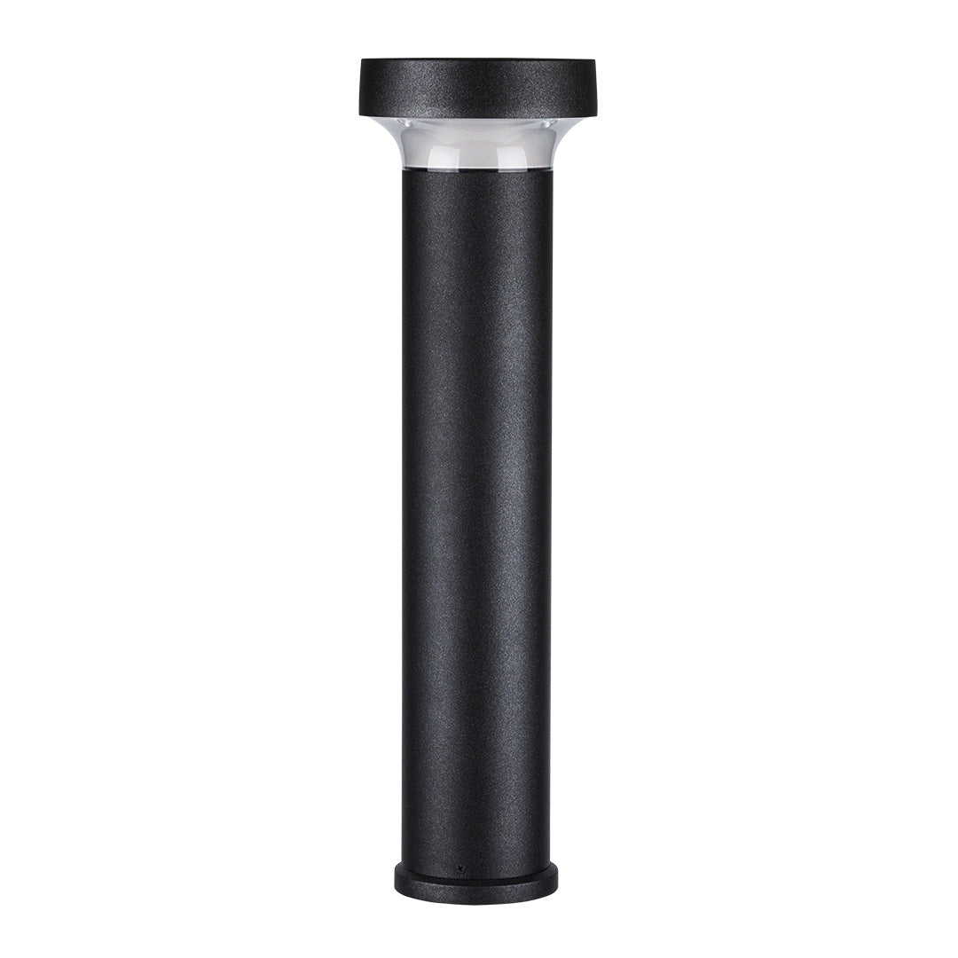 Modern Front Lawn Bollard Light |  Black LED Path Lights