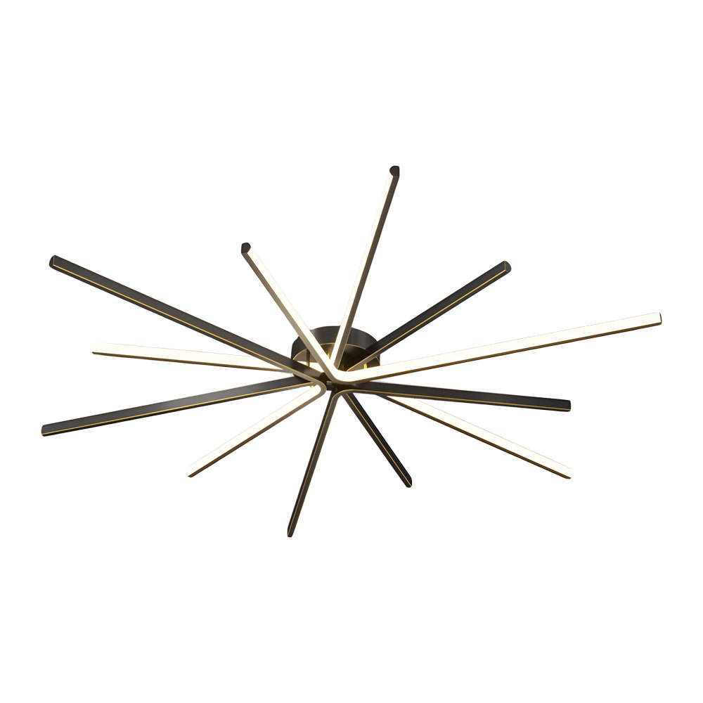 6 - Light LED Semi Flush Mount Copper Starbursts Ceiling Light Fireworks Ceiling Lighting Fixture