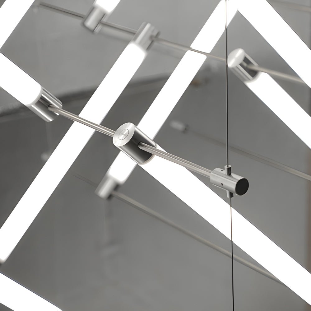 6/12 - Light Acrylic Tube Geometric Long Designer LED Island Pendant Light