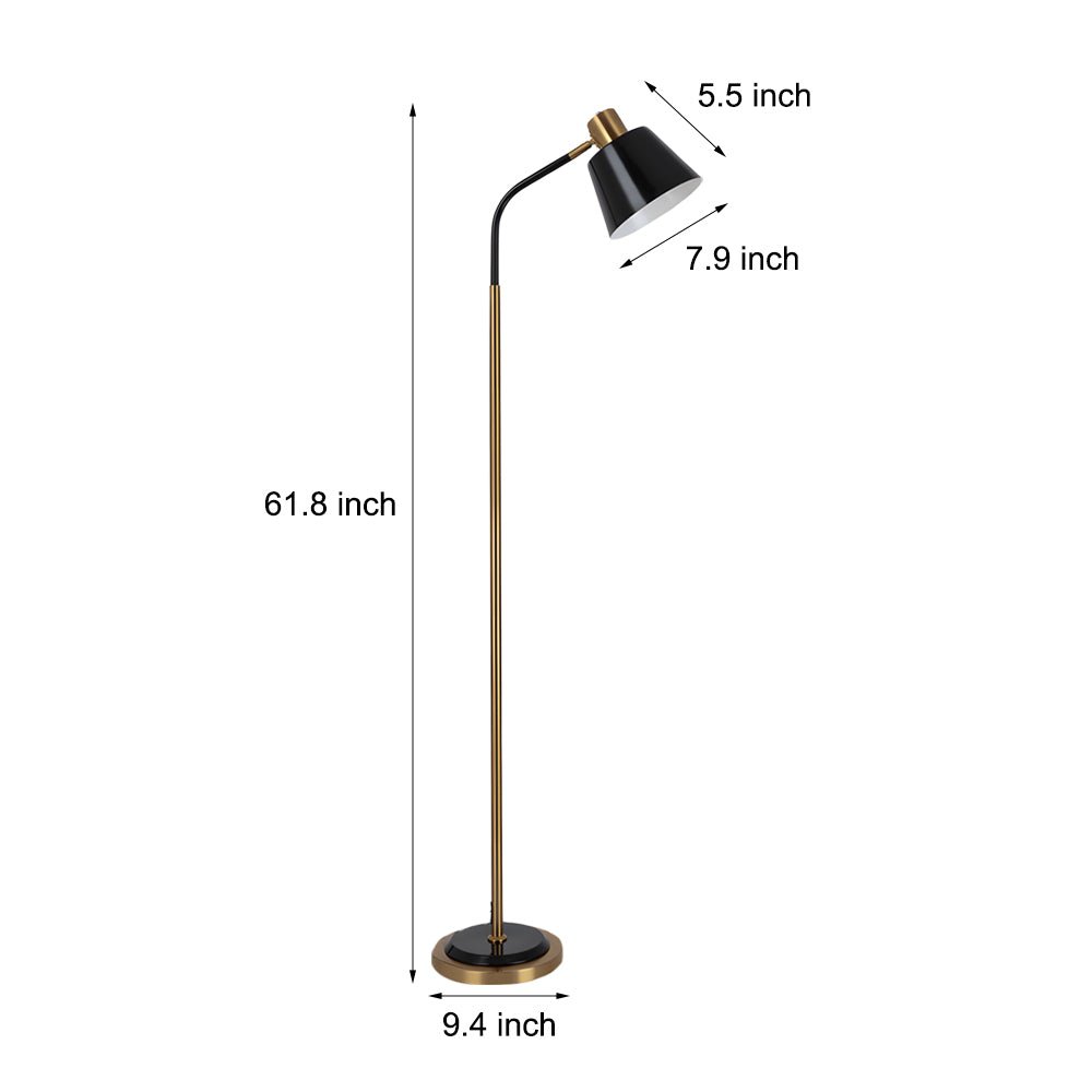 62 - in Metal 1 - Bulb Rotatable Reading Floor Lamp