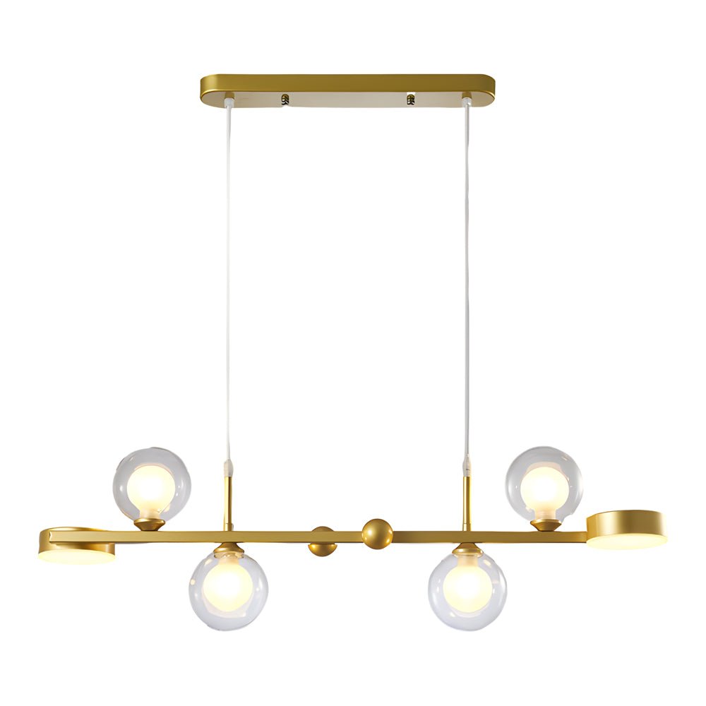 6/8 - Light 3step Dimming Glass Ball LED Long Dining Room Chandelier