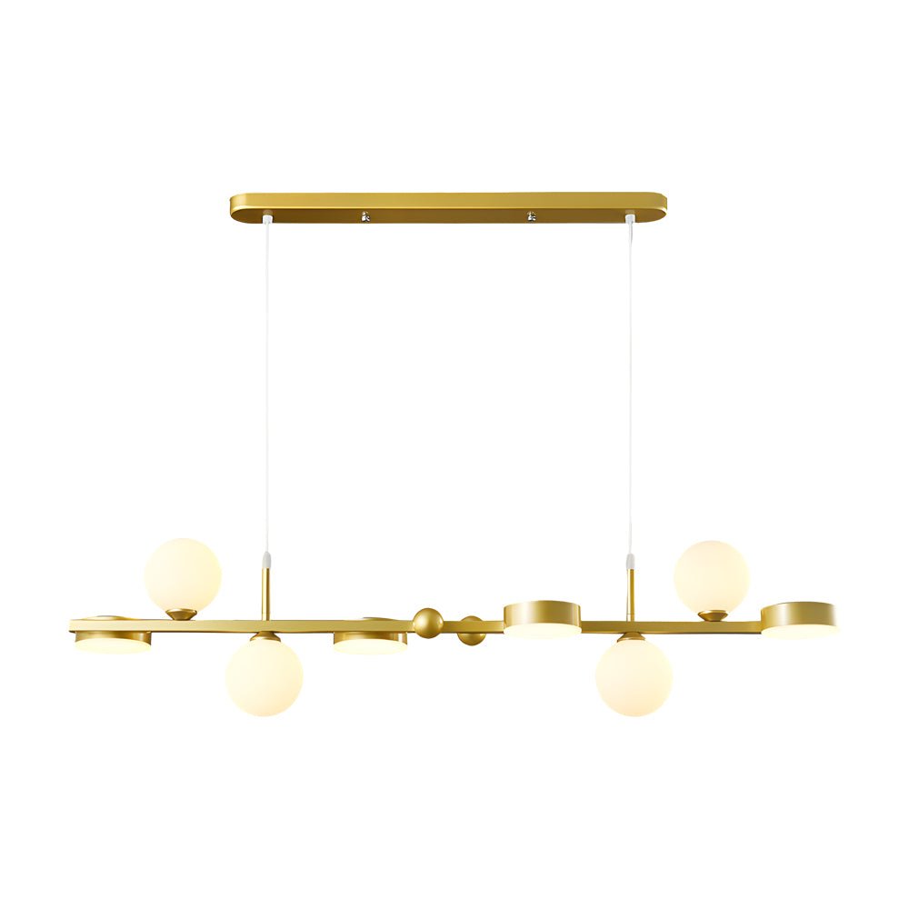 6/8 - Light 3step Dimming Glass Ball LED Long Dining Room Chandelier