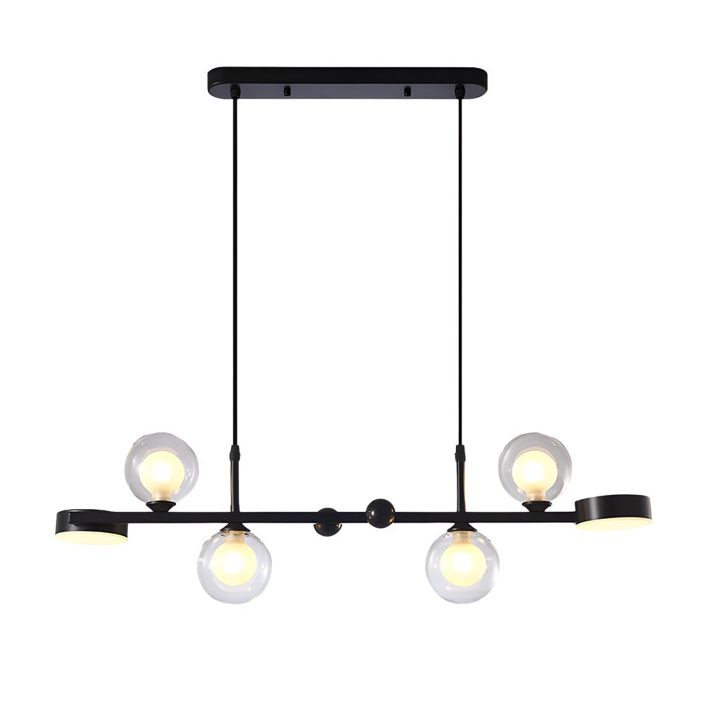 6/8 - Light 3step Dimming Glass Ball LED Long Dining Room Chandelier