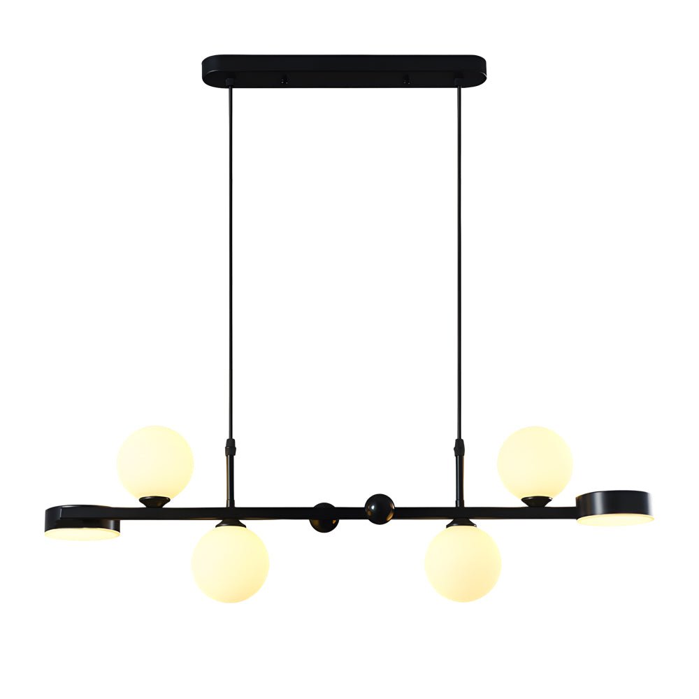 6/8 - Light 3step Dimming Glass Ball LED Long Dining Room Chandelier