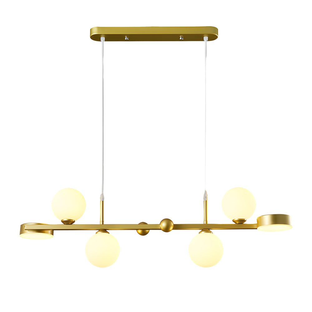 6/8 - Light 3step Dimming Glass Ball LED Long Dining Room Chandelier