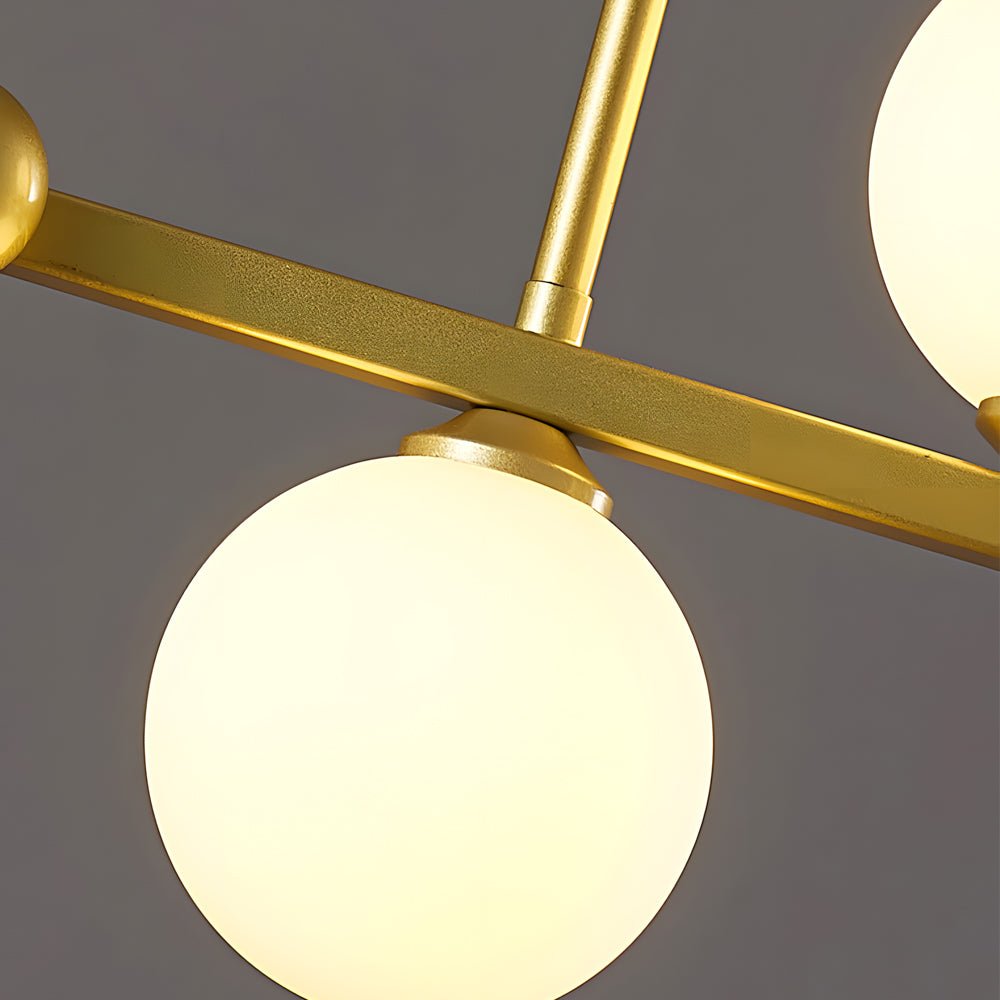 6/8 - Light 3step Dimming Glass Ball LED Long Dining Room Chandelier
