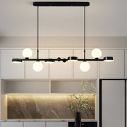 6/8 - Light 3step Dimming Glass Ball LED Long Dining Room Chandelier