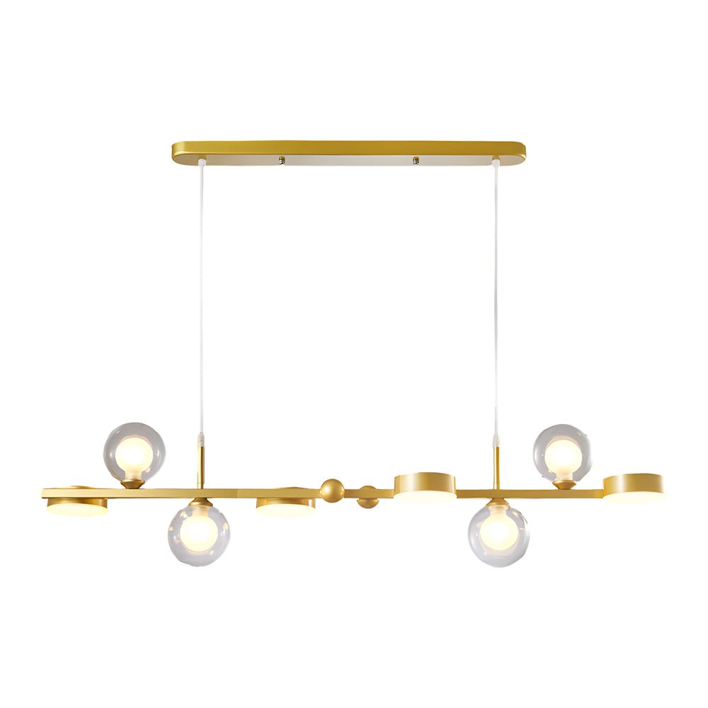 6/8 - Light 3step Dimming Glass Ball LED Long Dining Room Chandelier